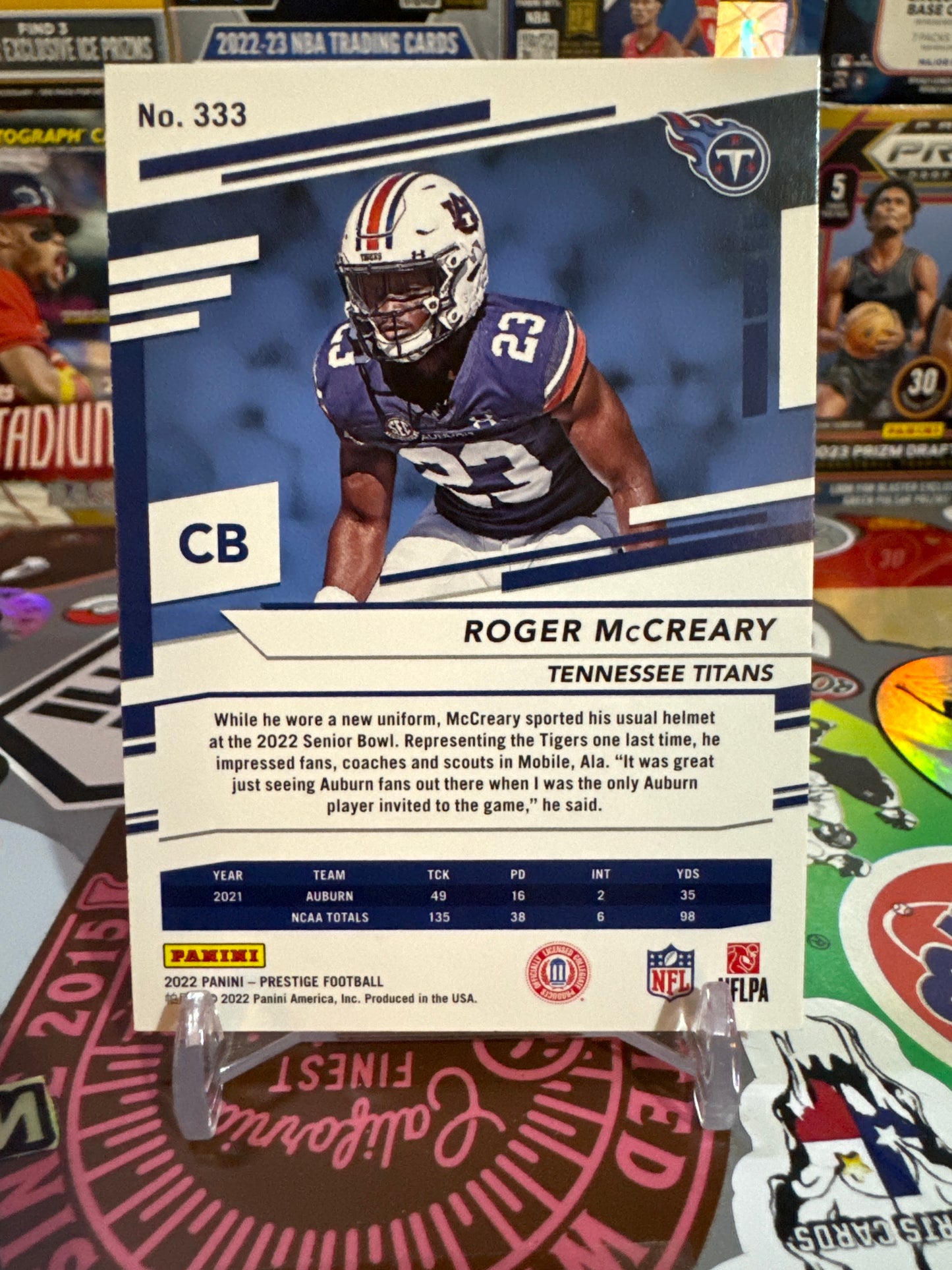 2022 Panini Prestige #333 Roger McCreary RC- Xtra points Astral Parallel