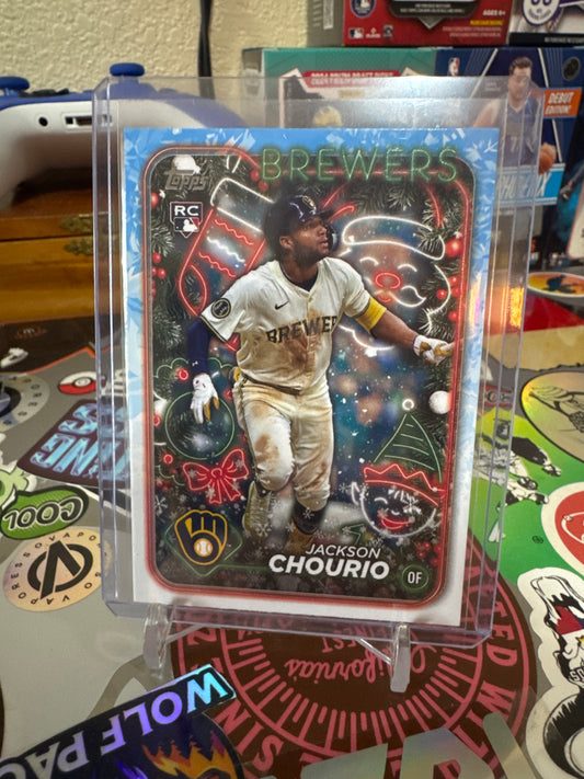 2024 Topps Holiday Holiday Variations  #H119 Jackson Chourio RC