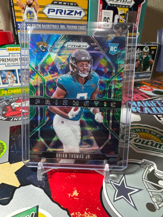 2025 Panini Prizm- Prizmatic #19 Brian Thomas Jr. RC- Green Wave Prizm Parallel