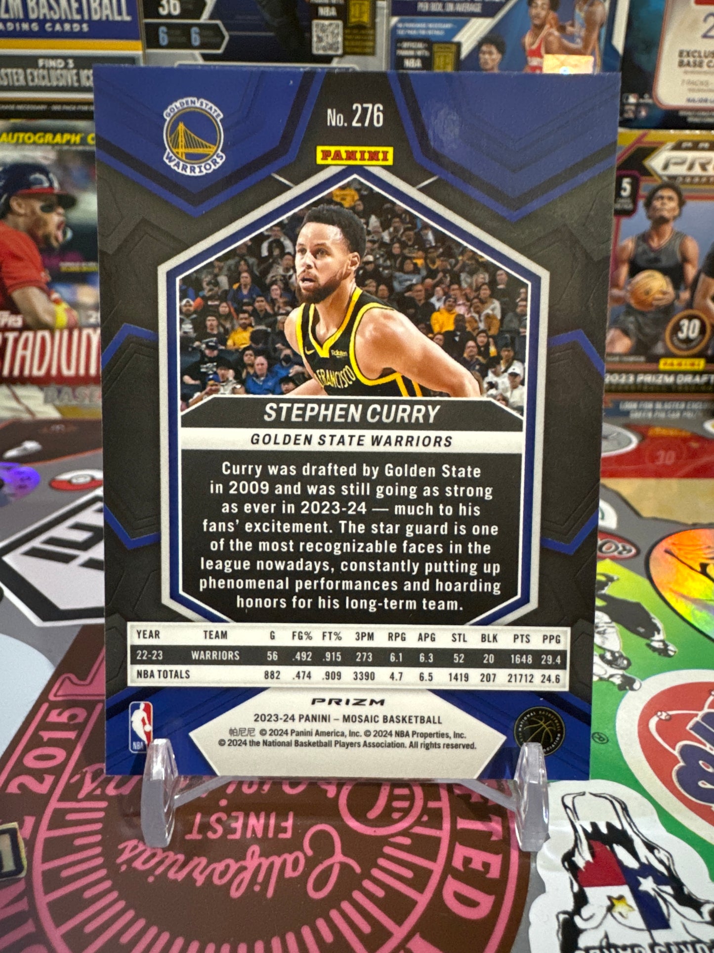 2023 Panini Mosaic #276 Stephen Curry- Green Mosaic Parallel