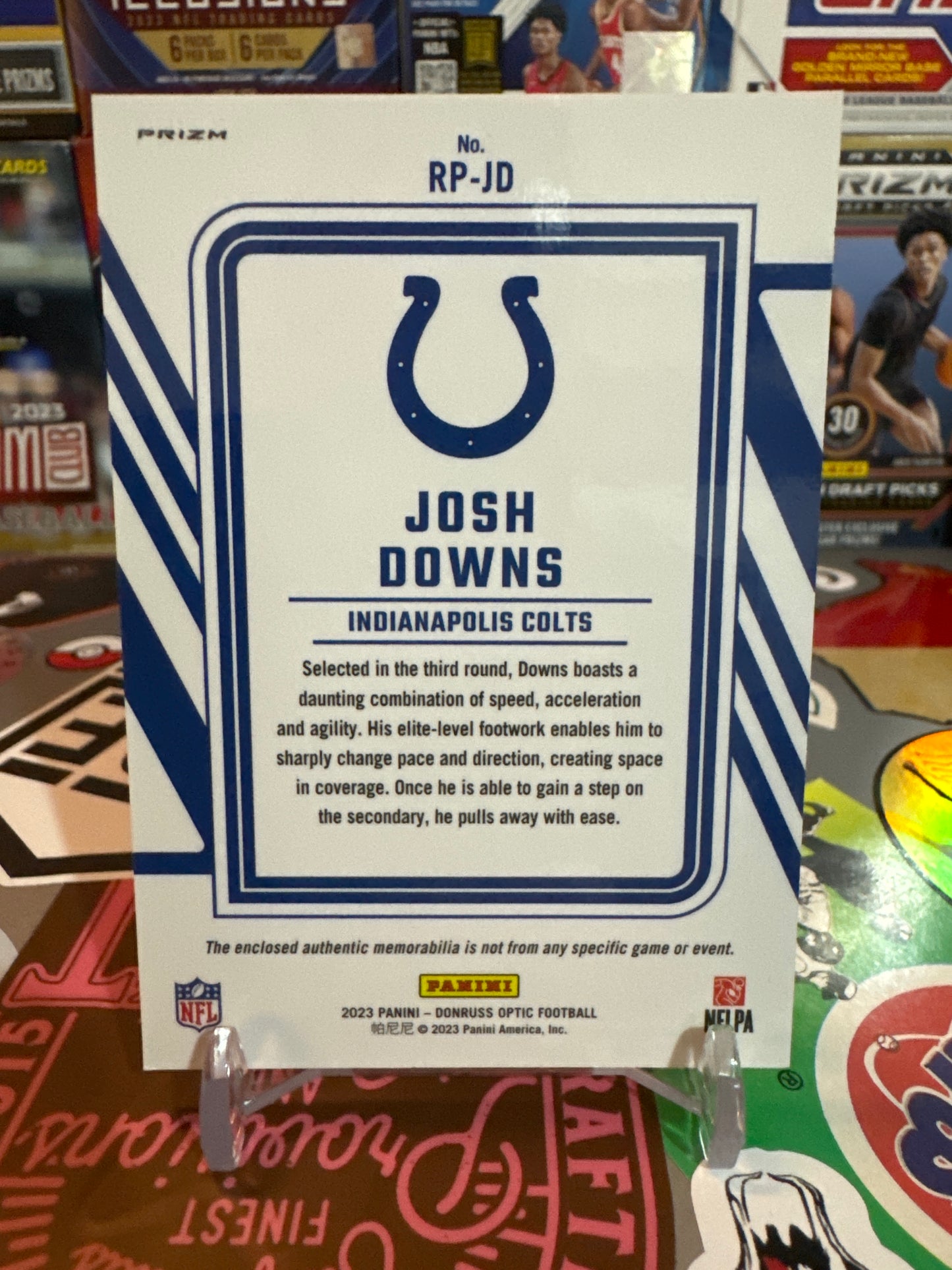 2023 Donruss Optic Rookie Phenom #RP-JD- Josh Downs. Blue Hyper- Patch