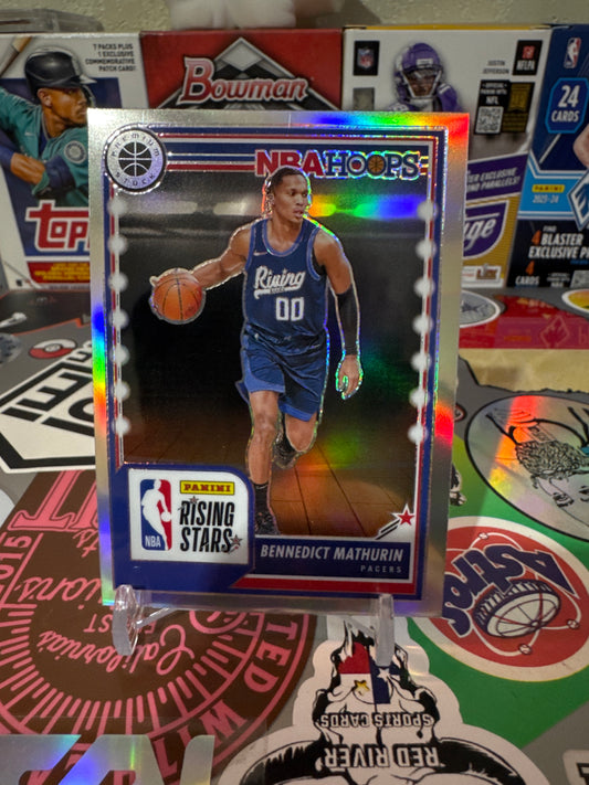 2023 Panini NBA Hoops Premium Stock Rising Stars #286 Bennedict Mathurin- True Silver Parallel