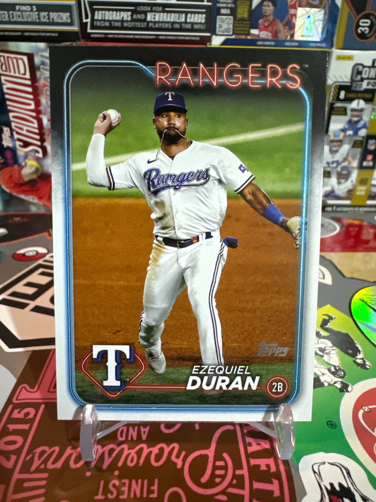 2024 Topps Series 2 #555 Ezequiel Duran. Texas Rangers