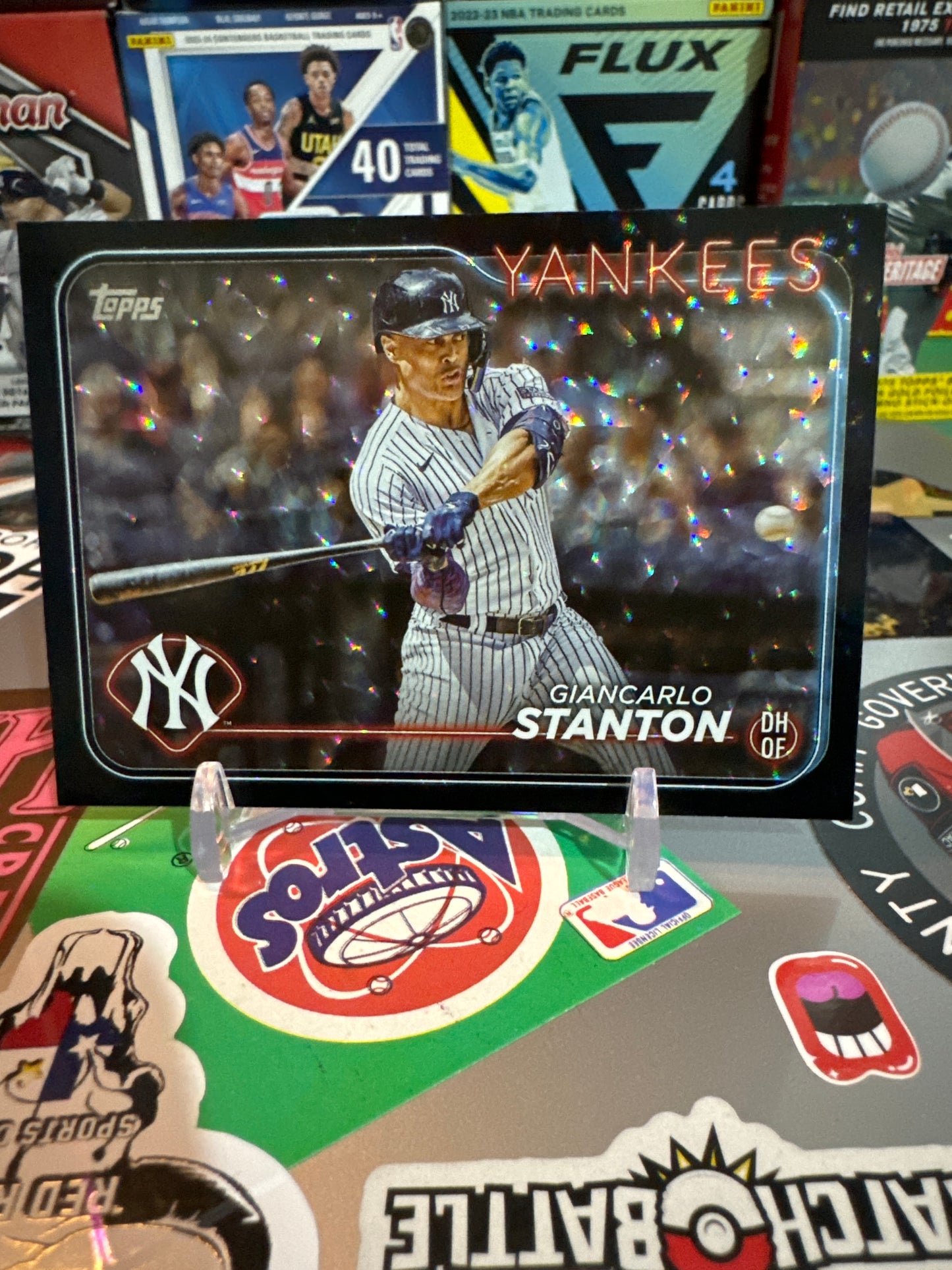 2024 Topps Series 2 #632 Giancarlo Stanton Black border Rainbow Foil