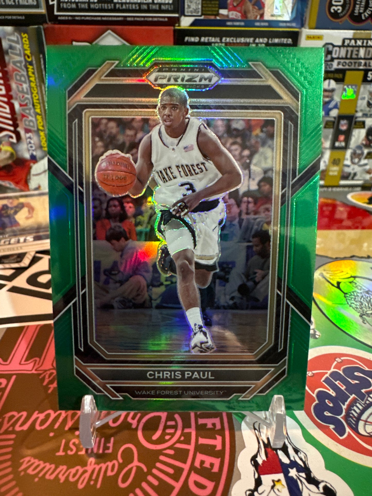 2023 Panini Prizm Draft Picks #71 Chris Paul- Green Prizm Parallel