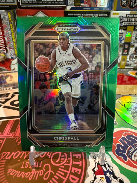 2023 Panini Prizm Draft Picks #71 Chris Paul- Green Prizm Parallel