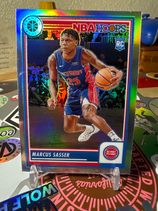 2023 Panini Hoops #45 Marcus Sasser RC- True Silver Parallel