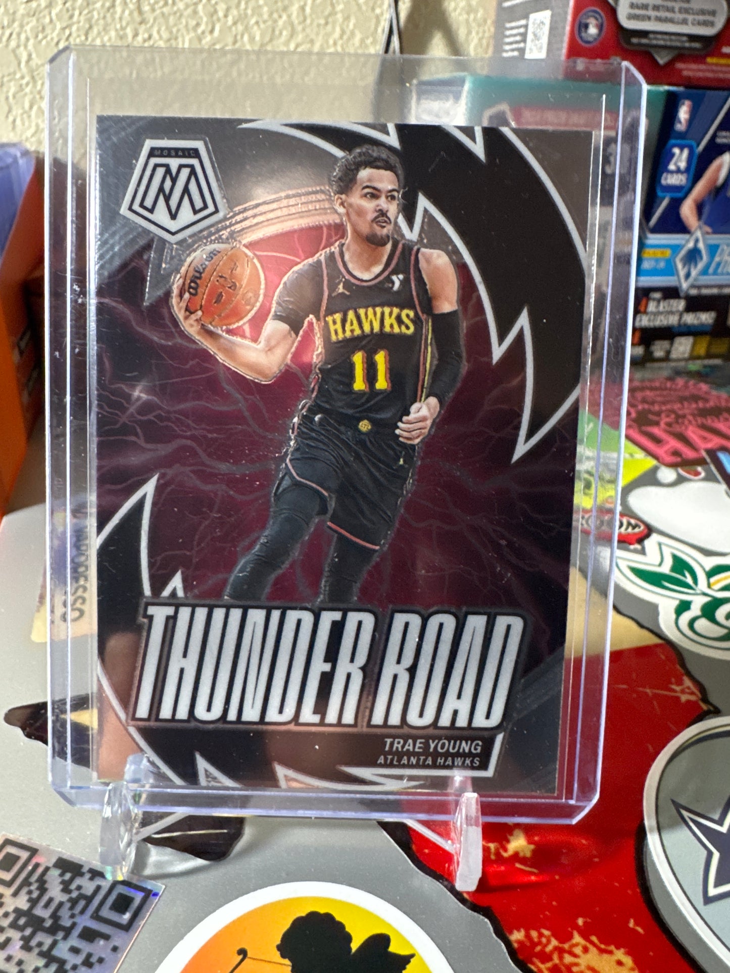 2023 Panini Mosaic Thunder Road #11 (Match) Trae Young