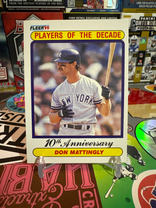 1990 Fleer players of the decade #626 Don Mattingly