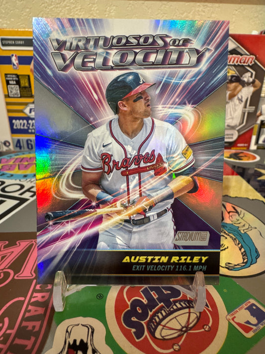 2024 Topps Stadium Club Virtuosos of Velocity #VV-25 Austin Riley