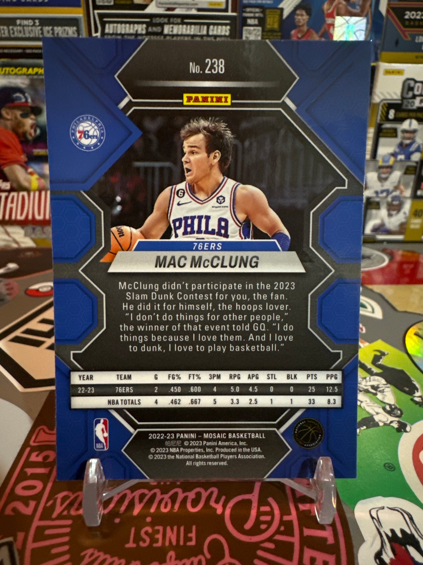 2022 Panini Mosaic #238 Mac McClung RC