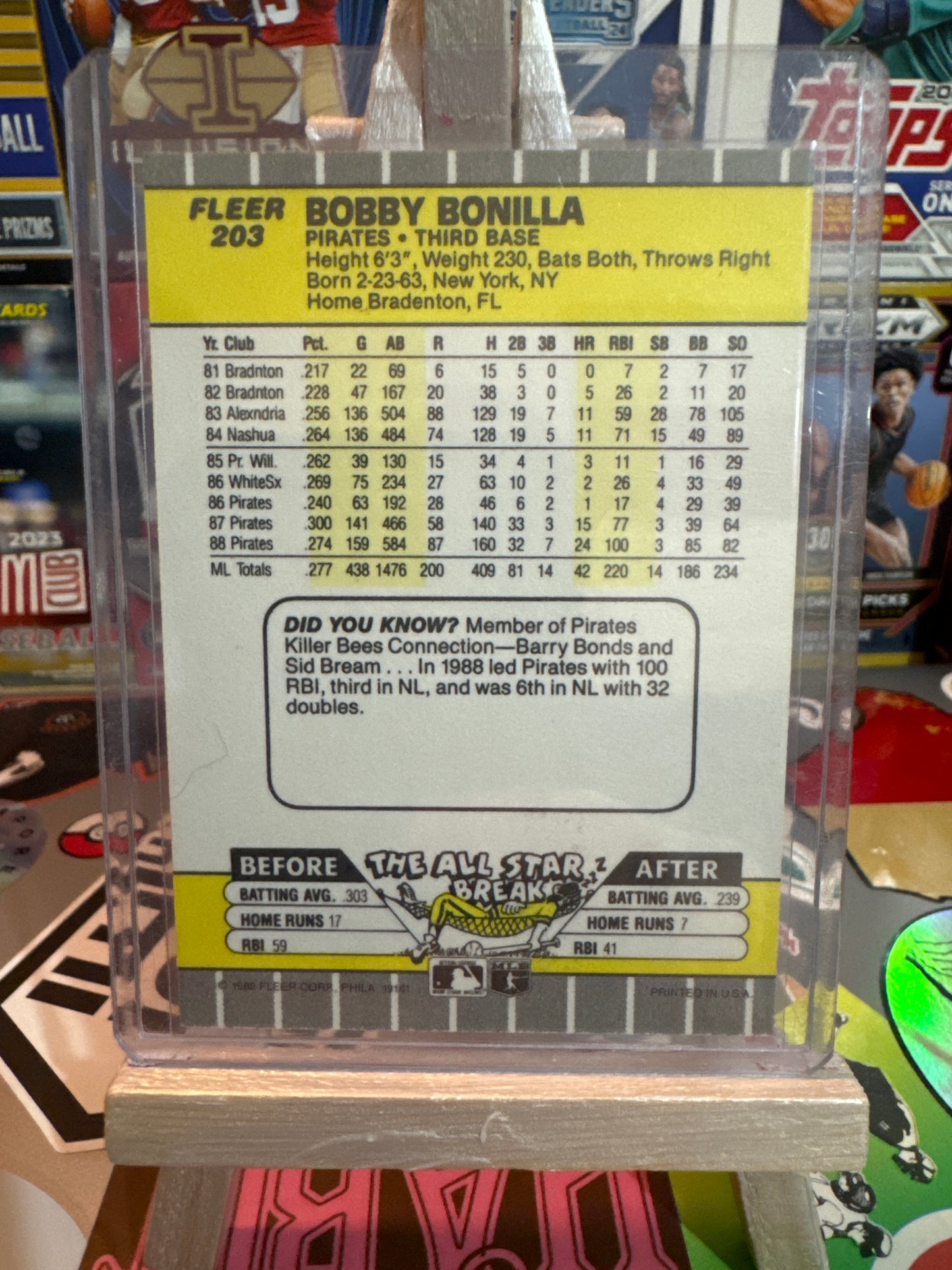 1989 Fleer #203 Bobby Bonilla