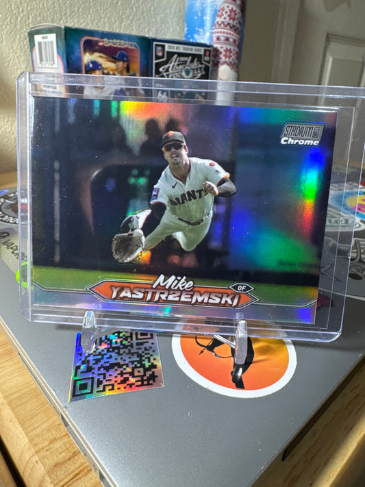 2024 Topps Stadium Club Chrome #232 Mike Yastrzemski- Refractor