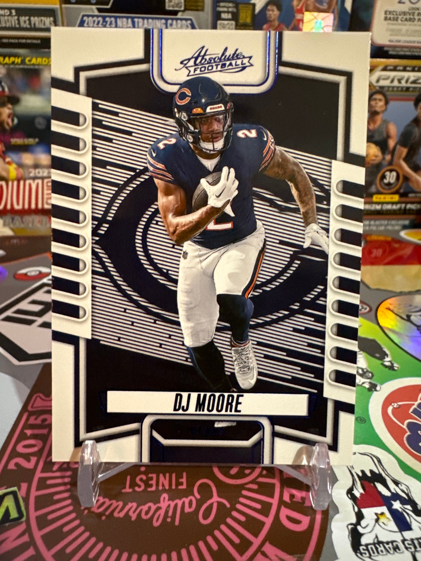 2023 Panini Absolute #93 DJ Moore- Blue Foil Parallel. Bears