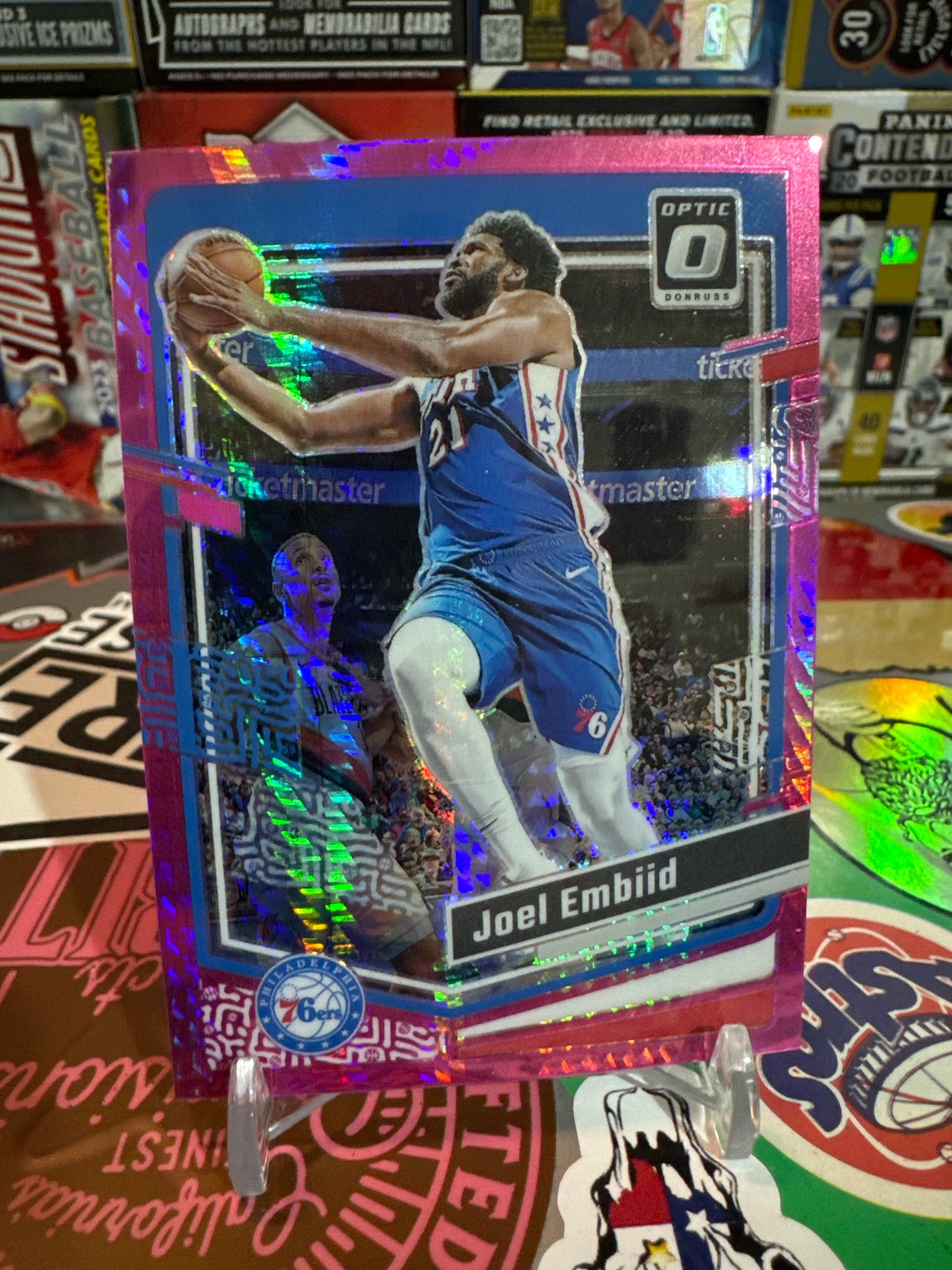 2023 Donruss Optic #124 Joel Embid. Hyper Pink.