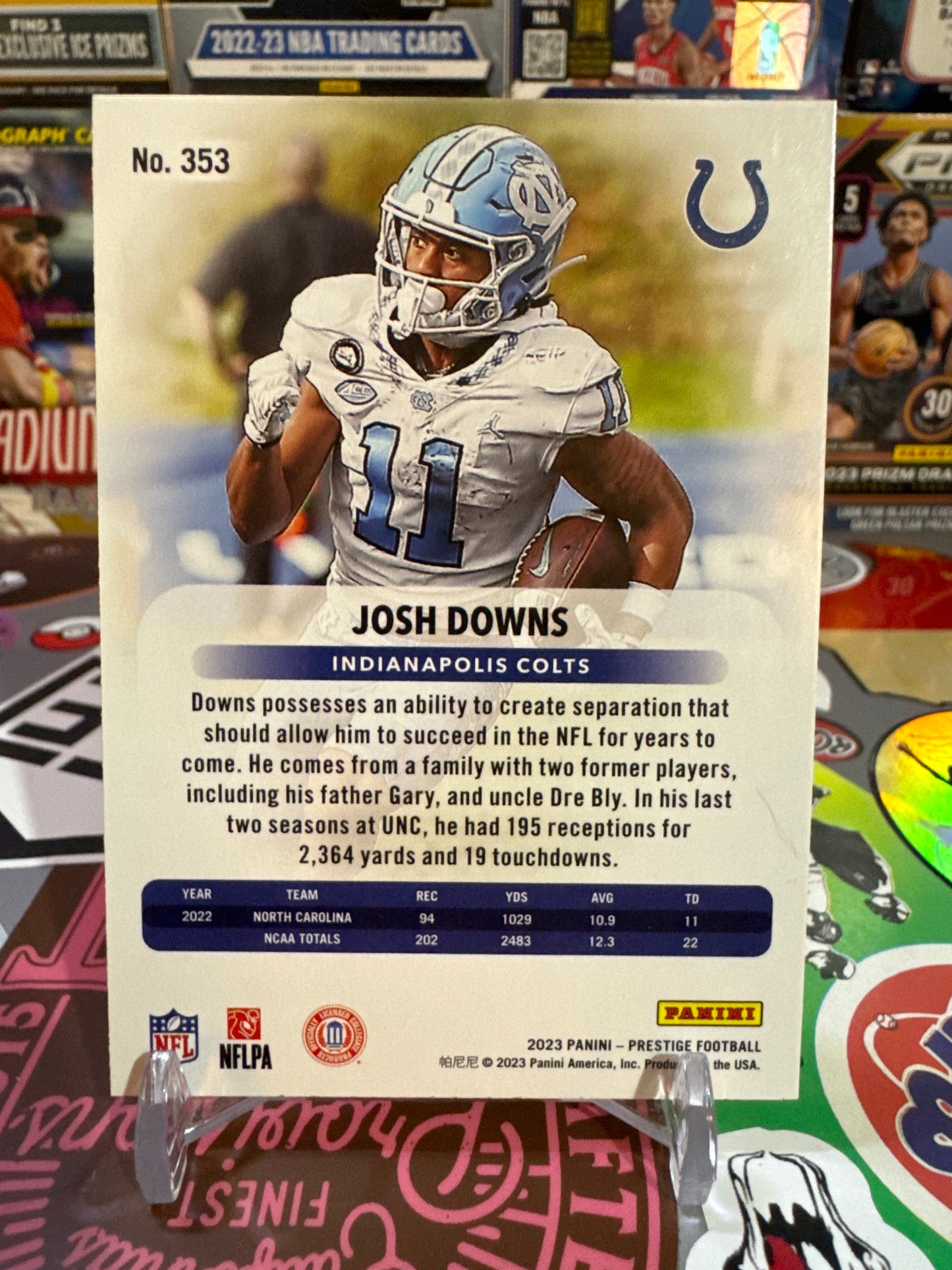 2023 Panini Prestige #353 Josh Downs- Diamonds xtra points Parallel. RC