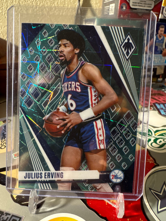 2023 Panini Phoenix #244 Julius Irving- Teal Lazer Parallel