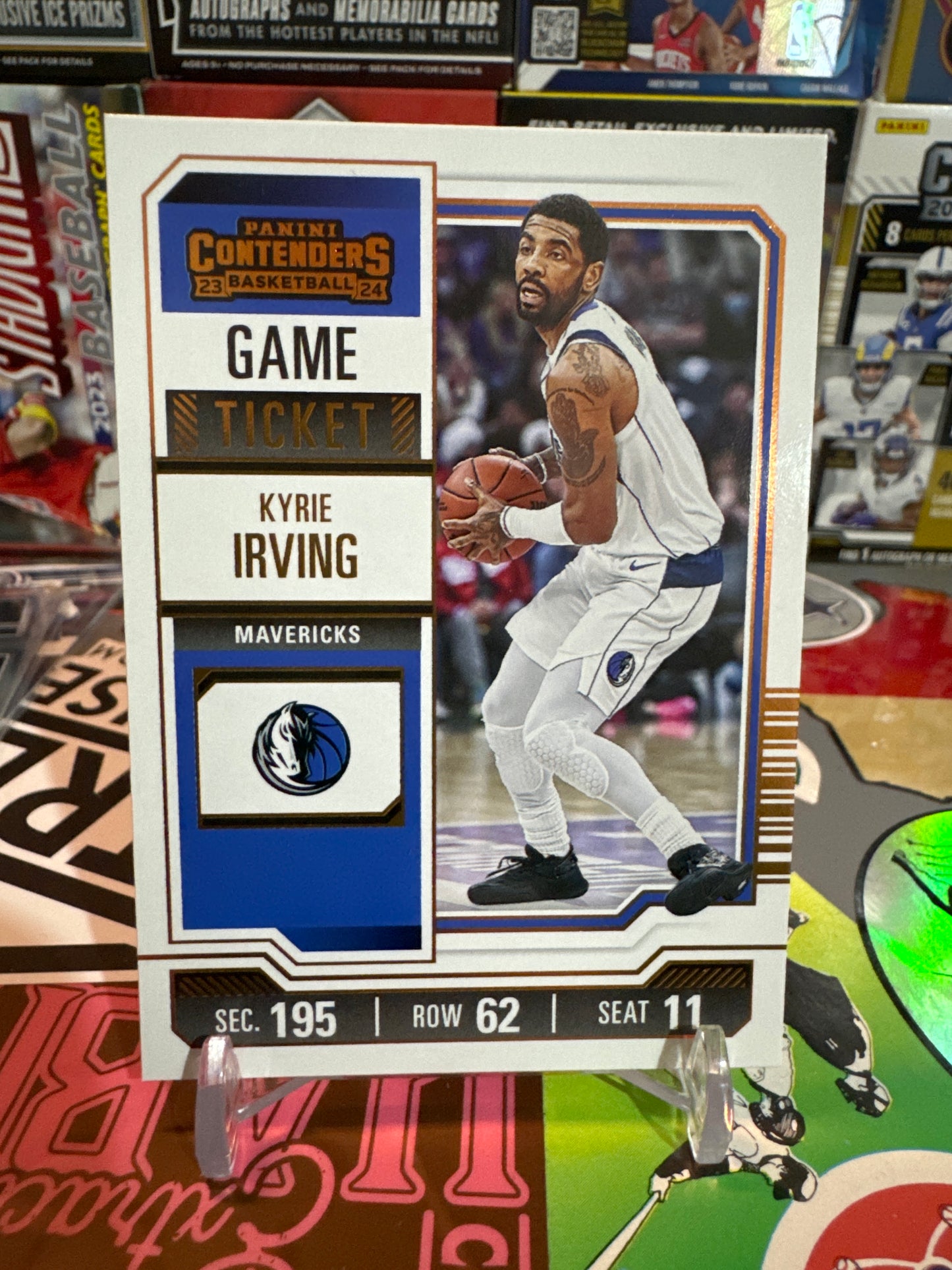 2023 Panini Contenders Game Ticket #25 Kyrie Irving- Game Ticket Mavericks.