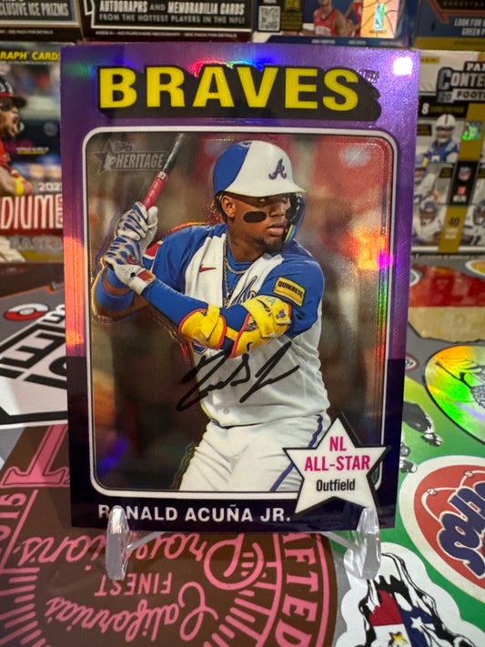 2024 Topps Heritage Chrome #321 Ronald Acuna Jr.  Purple