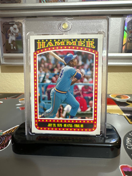 2023 Topps Heritage The hammer. High number #TH-0 Hank Aaron