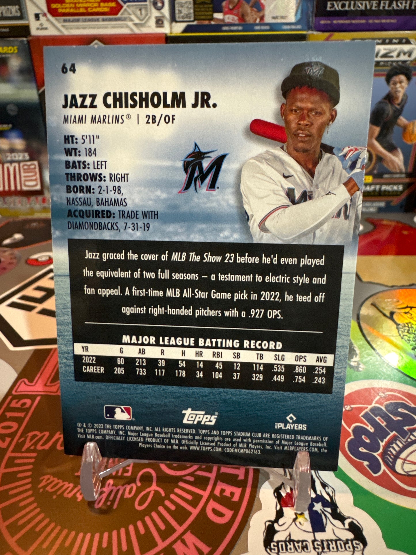 2023 Topps Stadium Club 1991 Design Variations #64 Jazz Chisholm Jr.