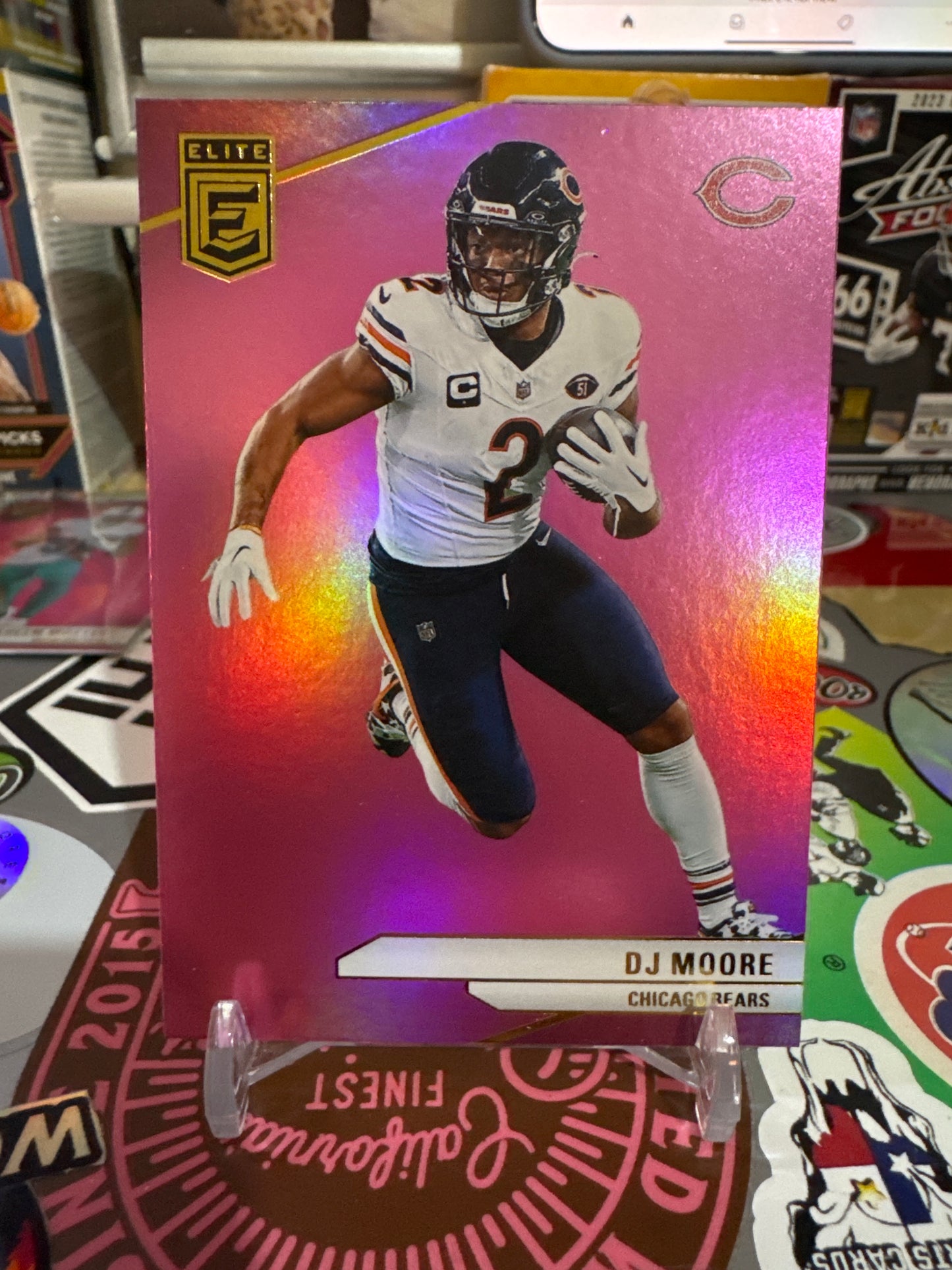 2024 Panini Elite #27 DJ Moore Pink Foil Parallel