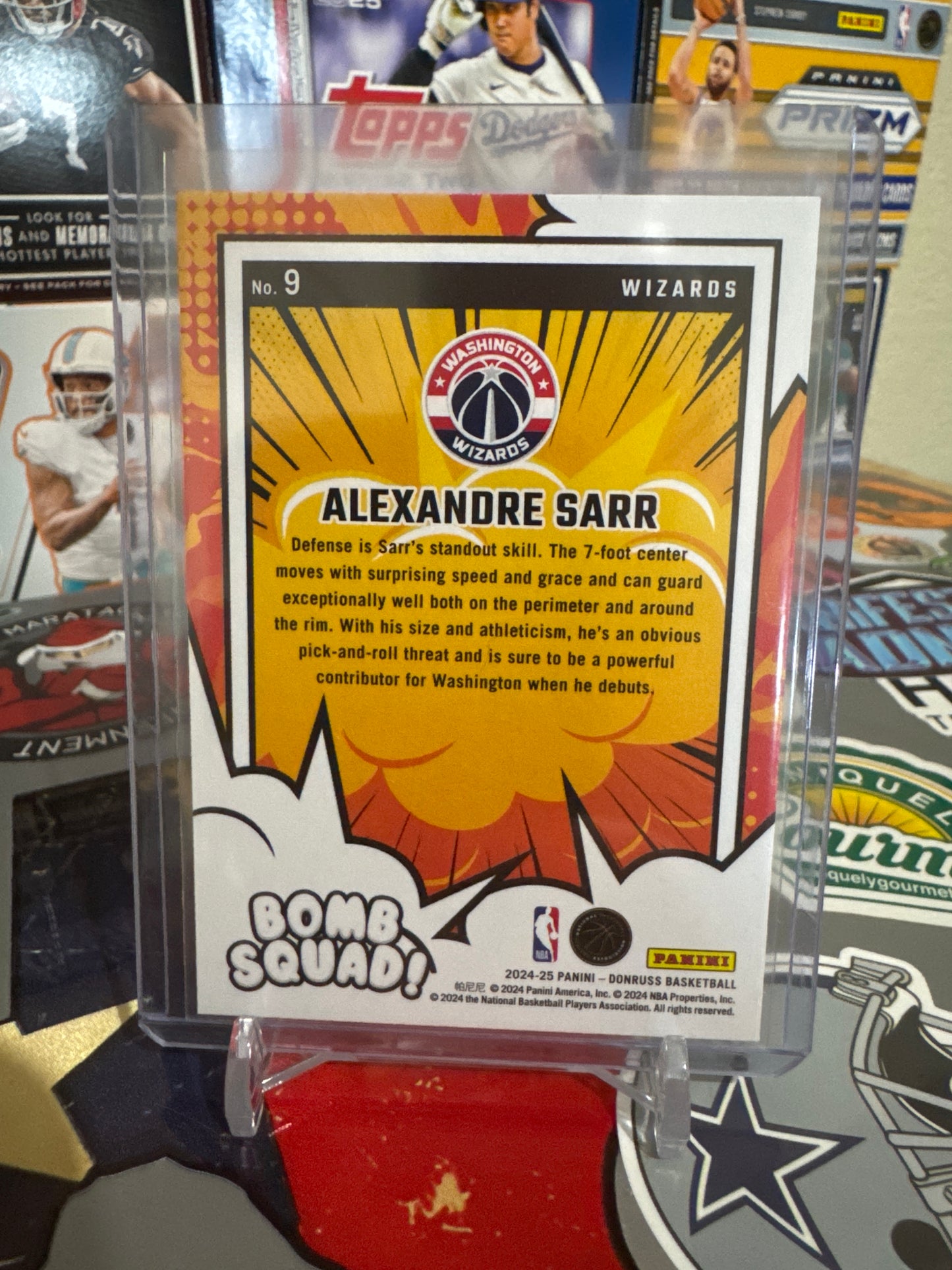 2024 Panini Donruss Bomb Squad #9 Alexandre Sarr RC