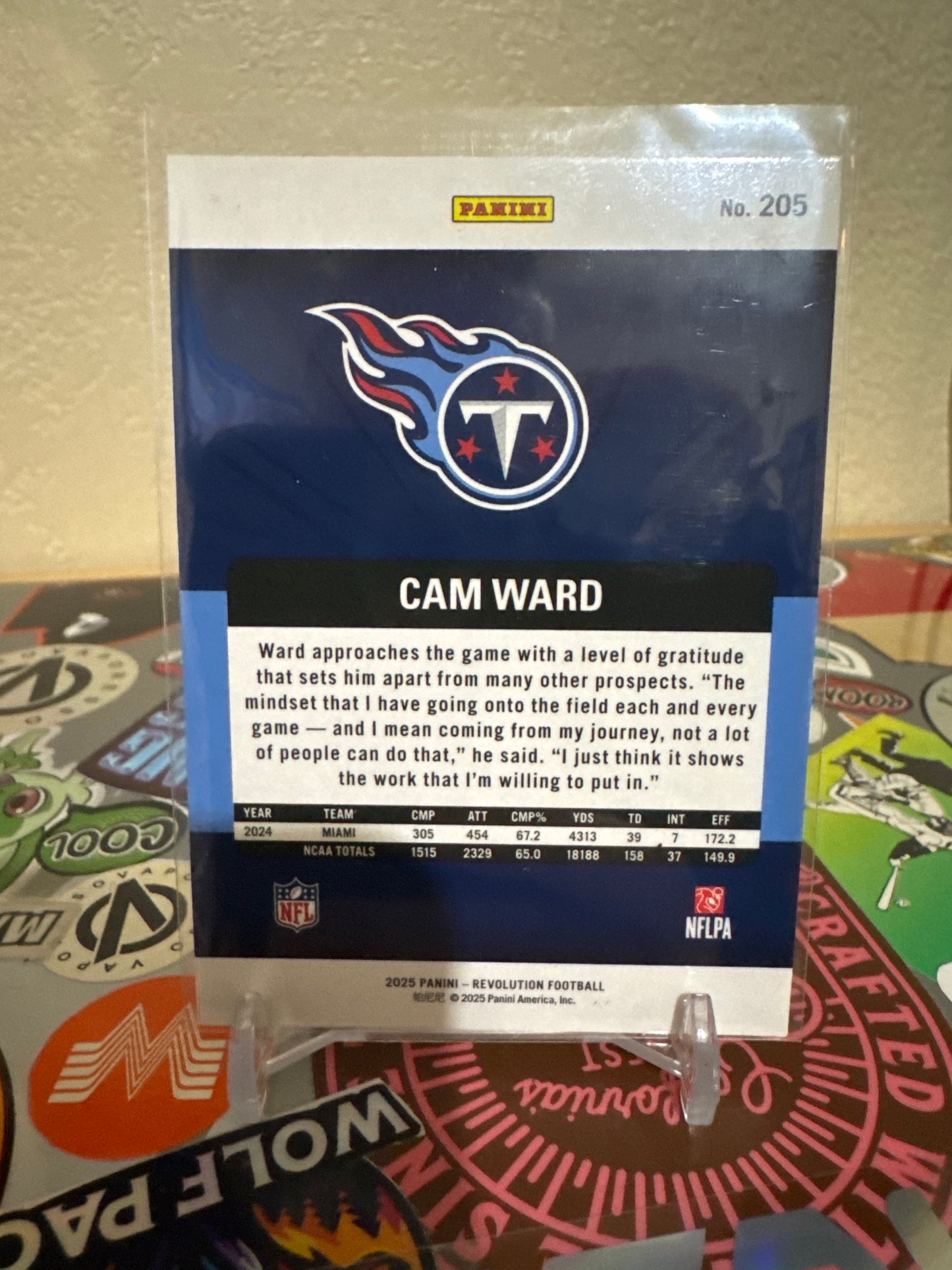 2025 Panini Revolution #205 Cam Ward RC