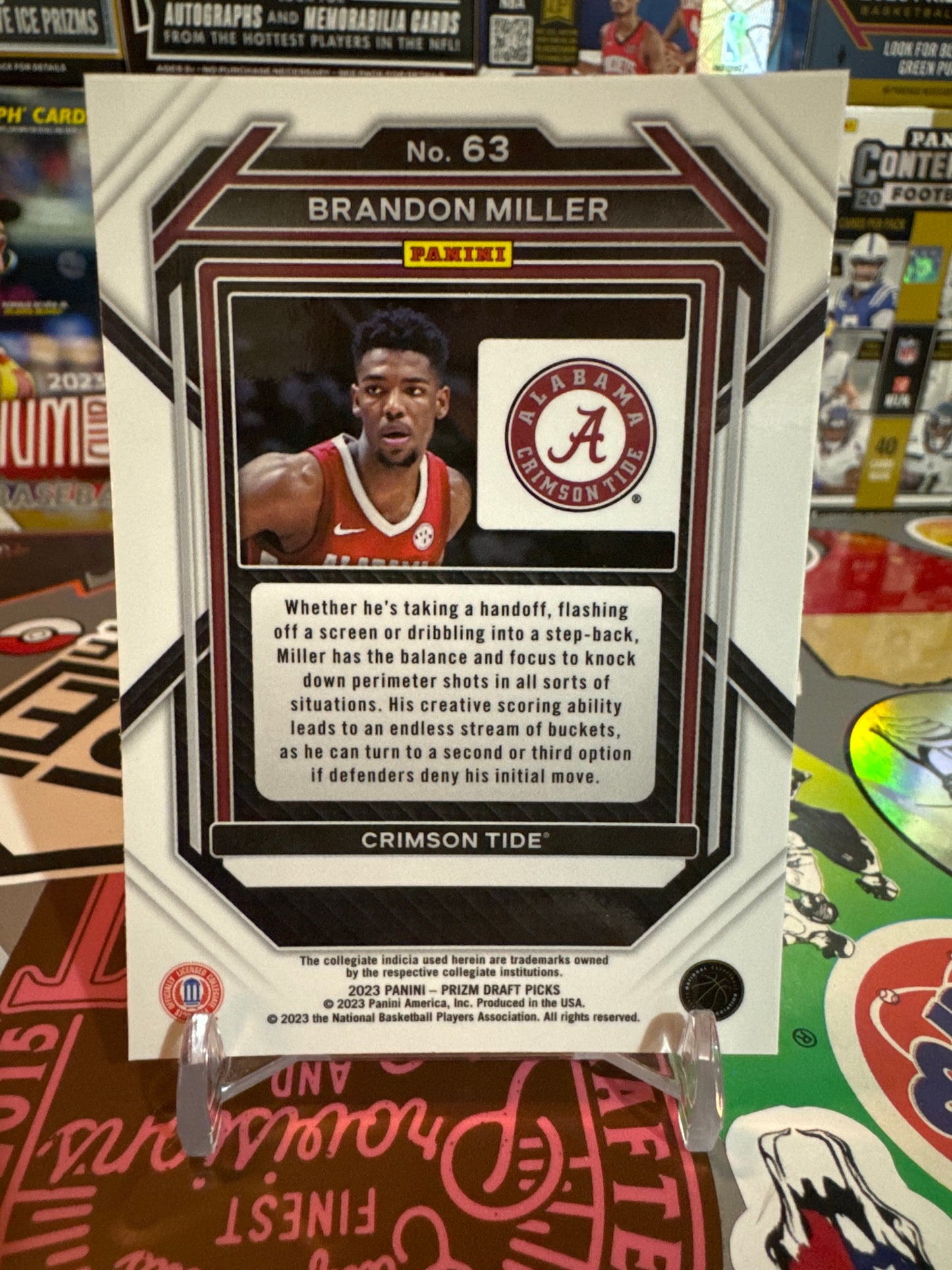 2023 Panini Prizm draft picks #63 Brandon Miller RC