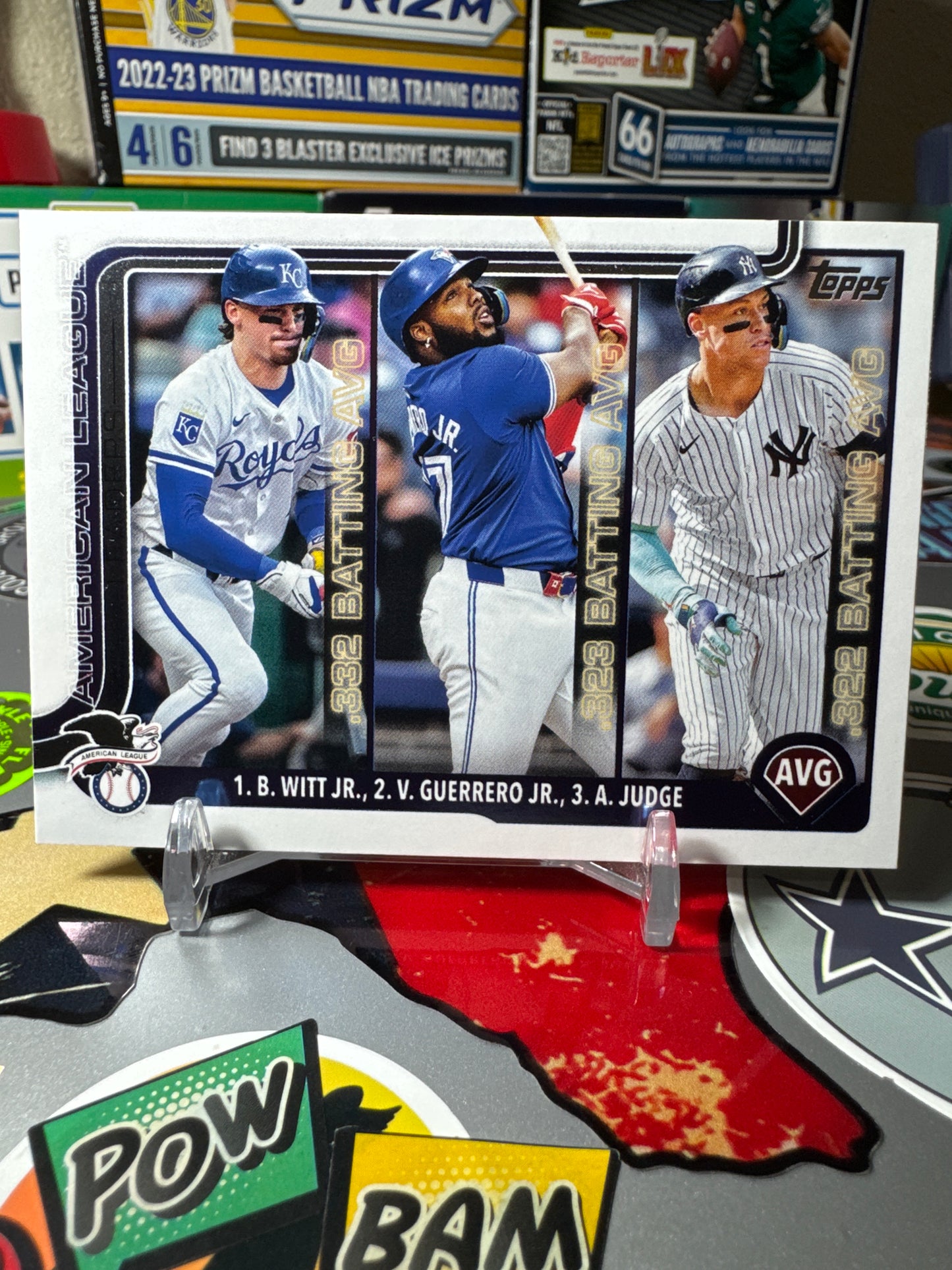 2025 Topps Series One #345 Aaron Judge/ Bobby Witt Jr./ Vlad Guerrero Jr.