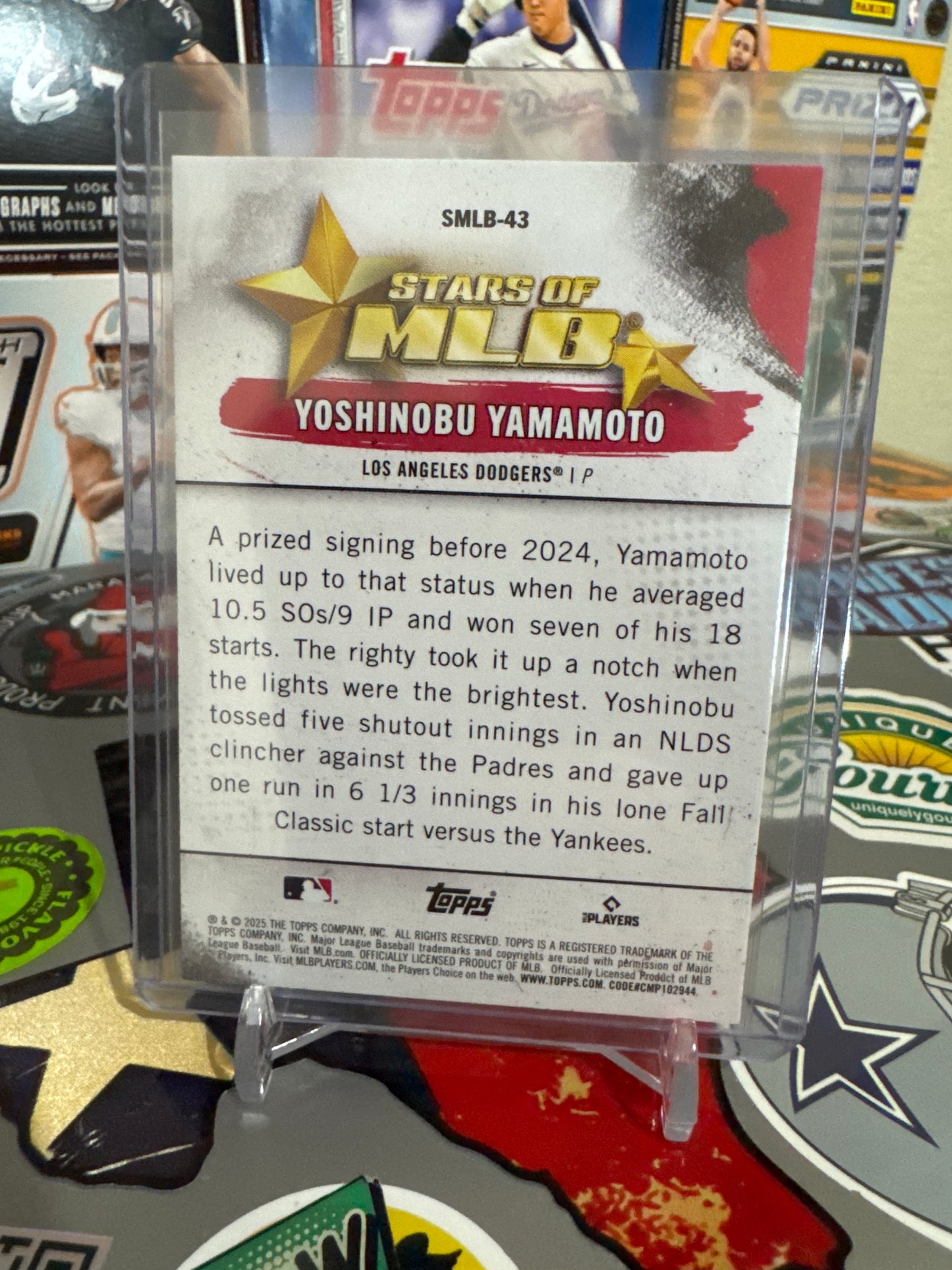 2025 Topps Series 2 Stars Of The MLB #SMLB-43 Yoshinobu Yamamoto