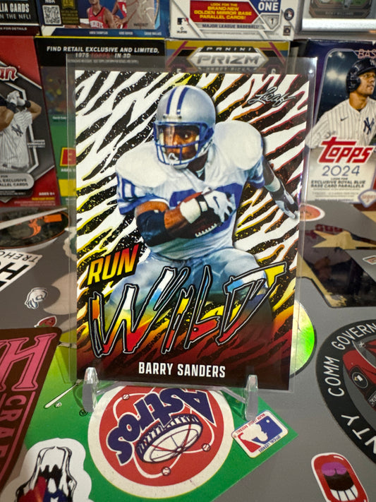 2024 Leaf Football Run wild #RW-2 Barry Sanders