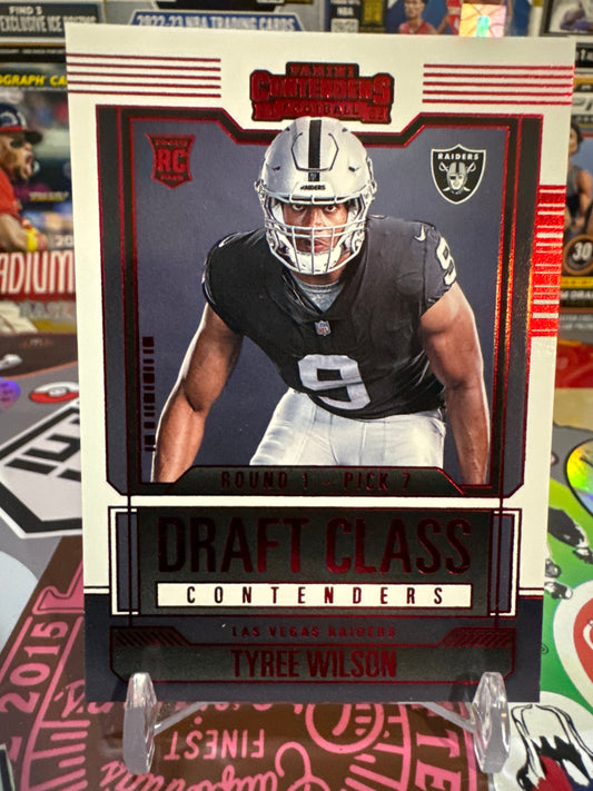 2023 Panini Contenders. Contenders draft class #23 Tyree Wilson- Red Foil Parallel