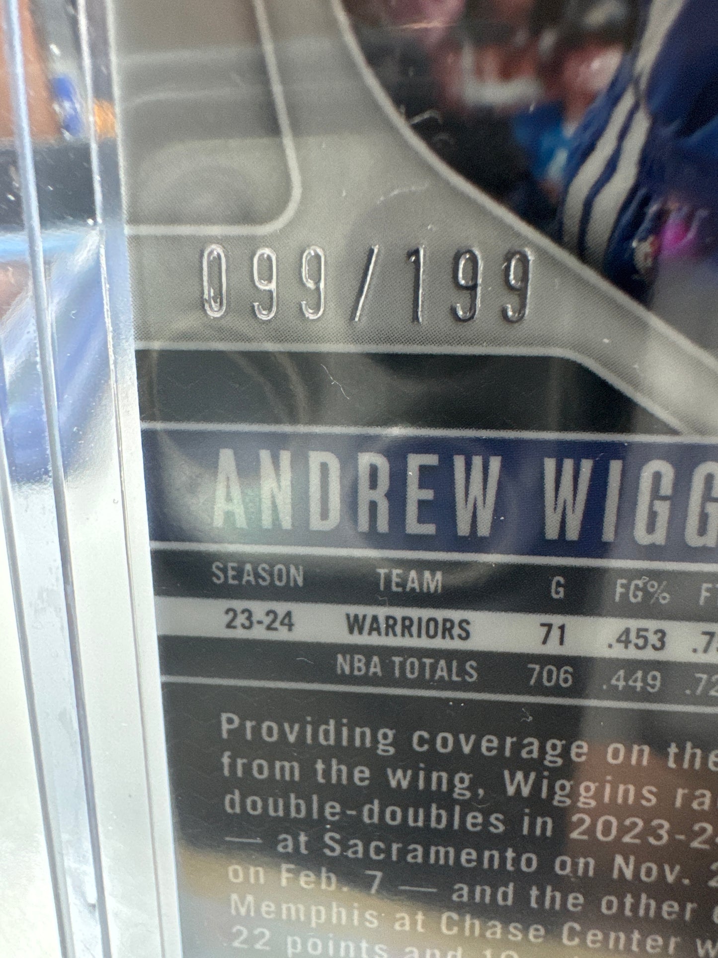 2024 Panini Prizm #19 Andrew Wiggins- Orange Seismic Parallel. Numbered 99/199