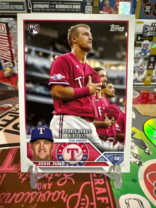 2023 Topps Update #US308 Josh Jung. RC Texas Rangers