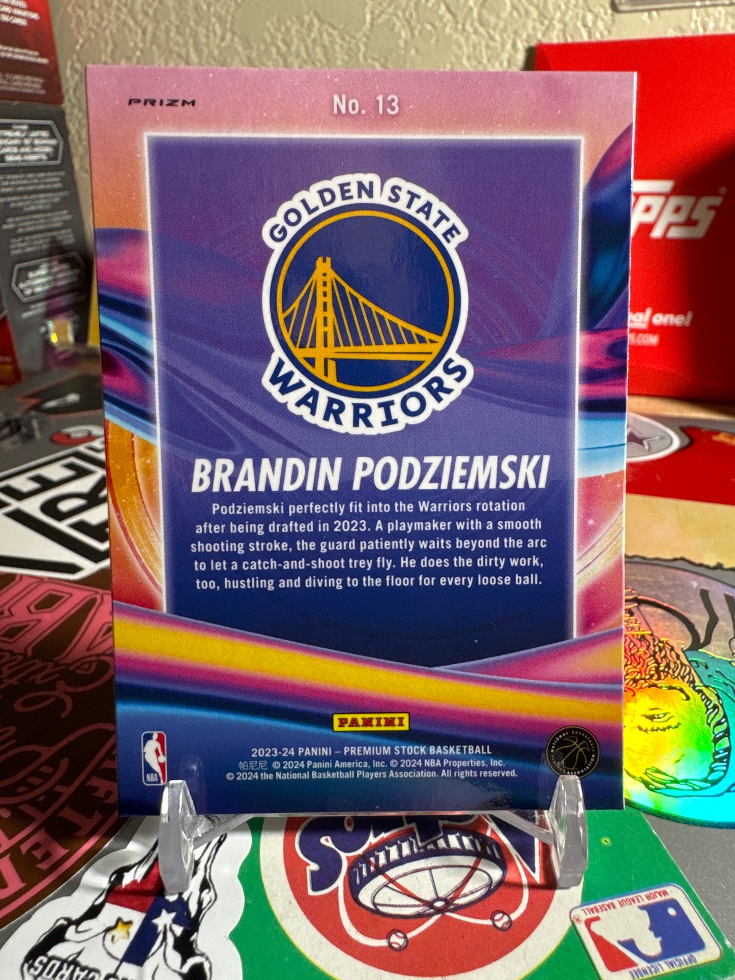 2023 Panini Hoops Premium Stock- Anti- Gravity #13 Brandon Podziemski RC - Silver Parallel