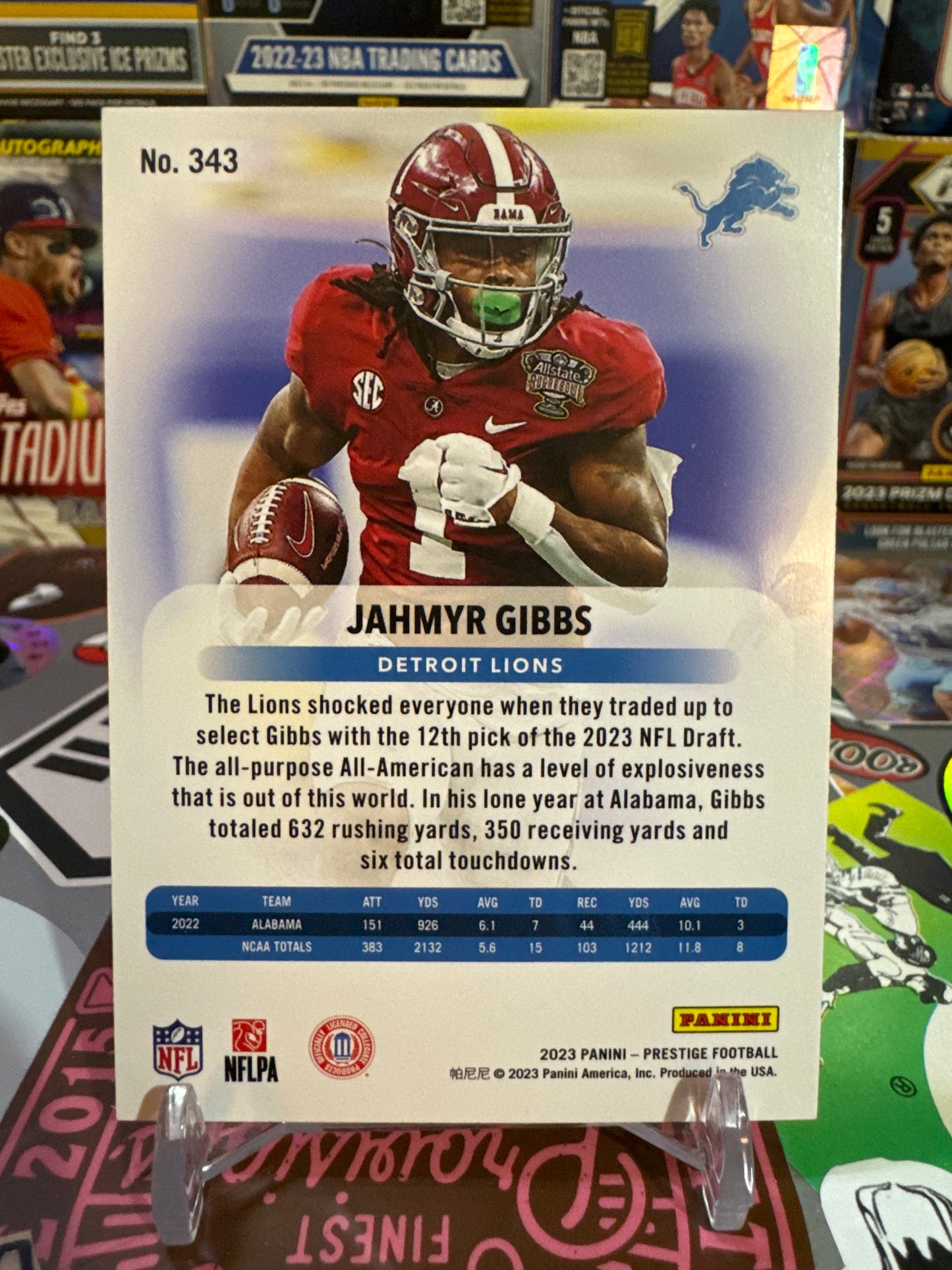 2023 Panini Prestige #343 Jahmyr Gibbs RC