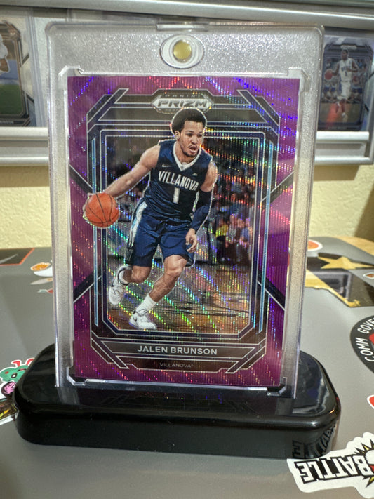 2023 Panini Prizm draft picks #87 Jalen Brunson. Purple Wave