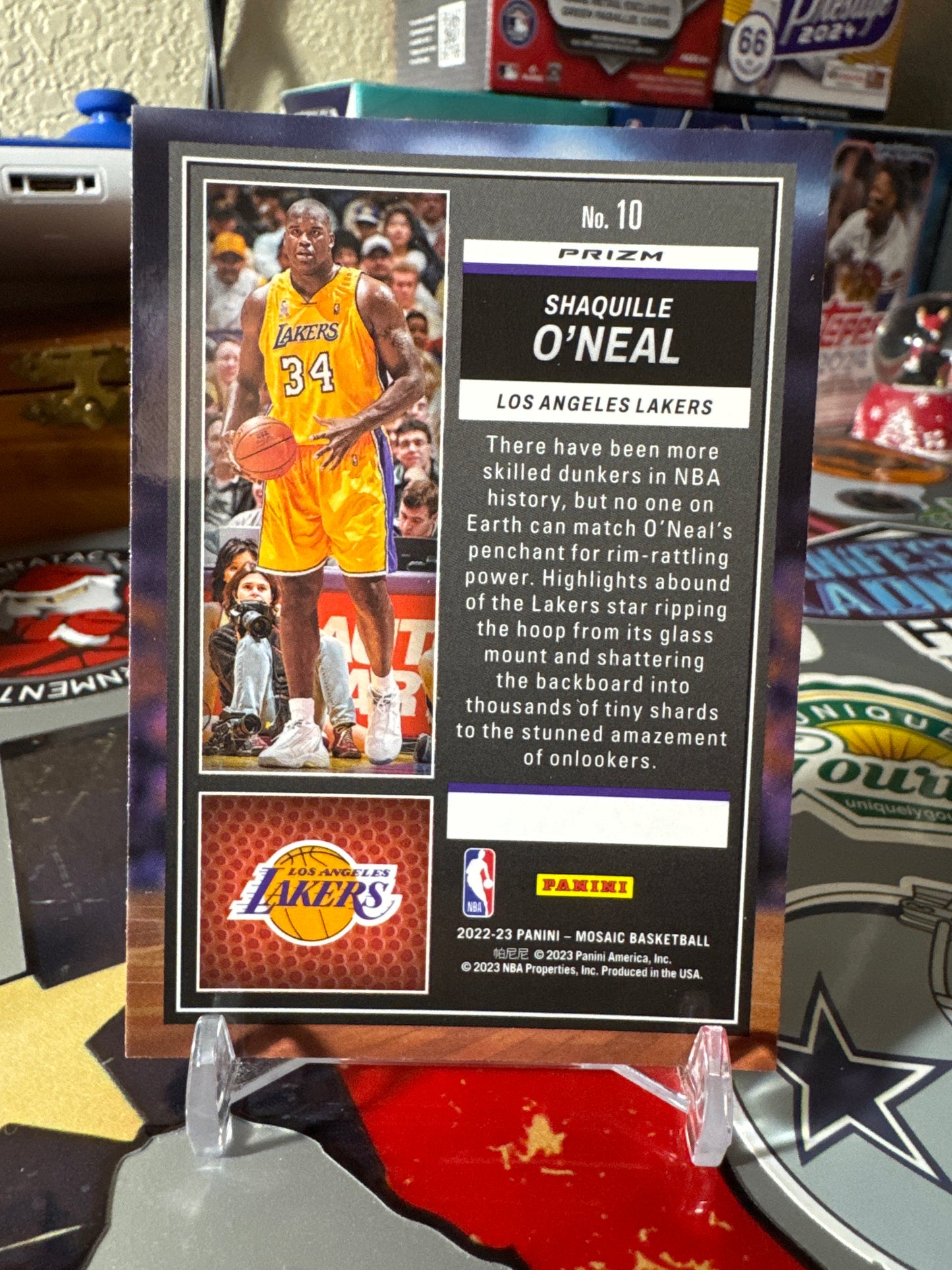 2022 Panini Mosaic Jam Masters #10 Shaquille O’Neil- Mosaic Foil Parallel