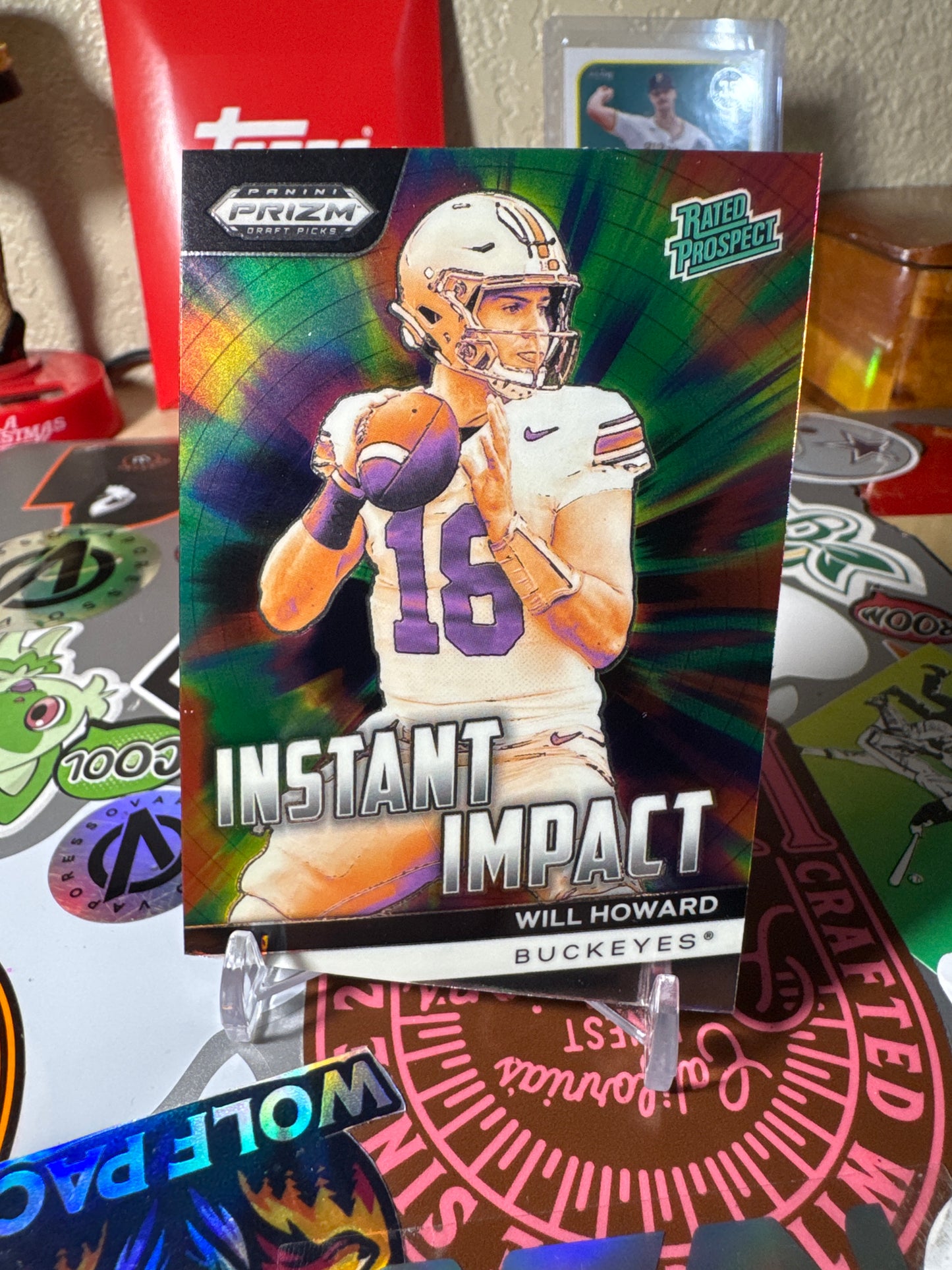 2024 Panini Prizm Draft Picks- Instant Impact #11-WH Will Howard- Rated Rookie-Silver Parallel