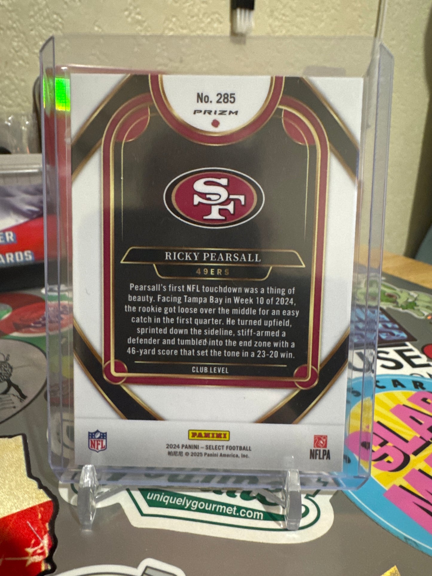 2024 Panini Select Club Level #285 Ricky Pearsall RC- Tri-Color Shock Parallel