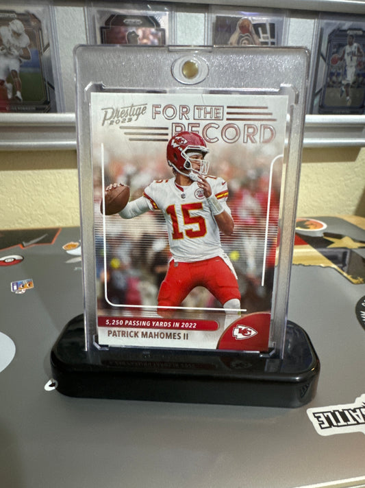 2023 Panini Prestige For the record #1 Patrick Mahomes