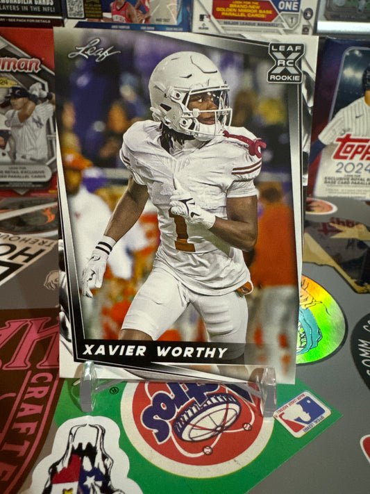 2024 Leaf Football #44 Xavier Worthy. Texas