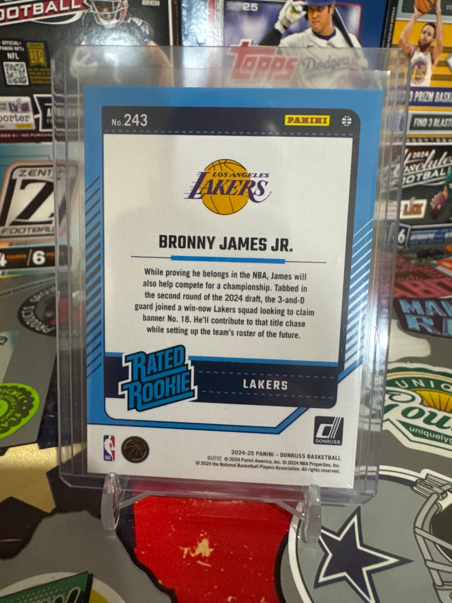 2024 Panini Donruss #243 Rated Rookie Bronny James Jr. RC