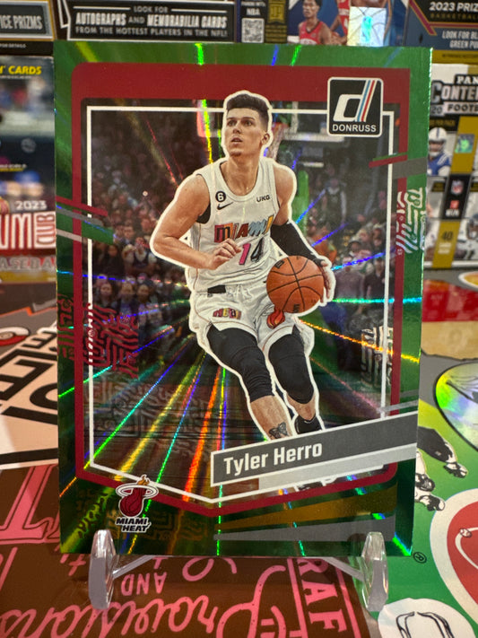 2023 Donruss #27 Tyler Herro- Green Lazer Parallel