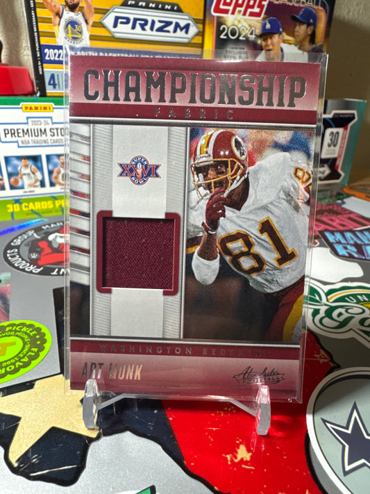 2023 Panini Absolute Championship Fabric #CF-10 Art Monk