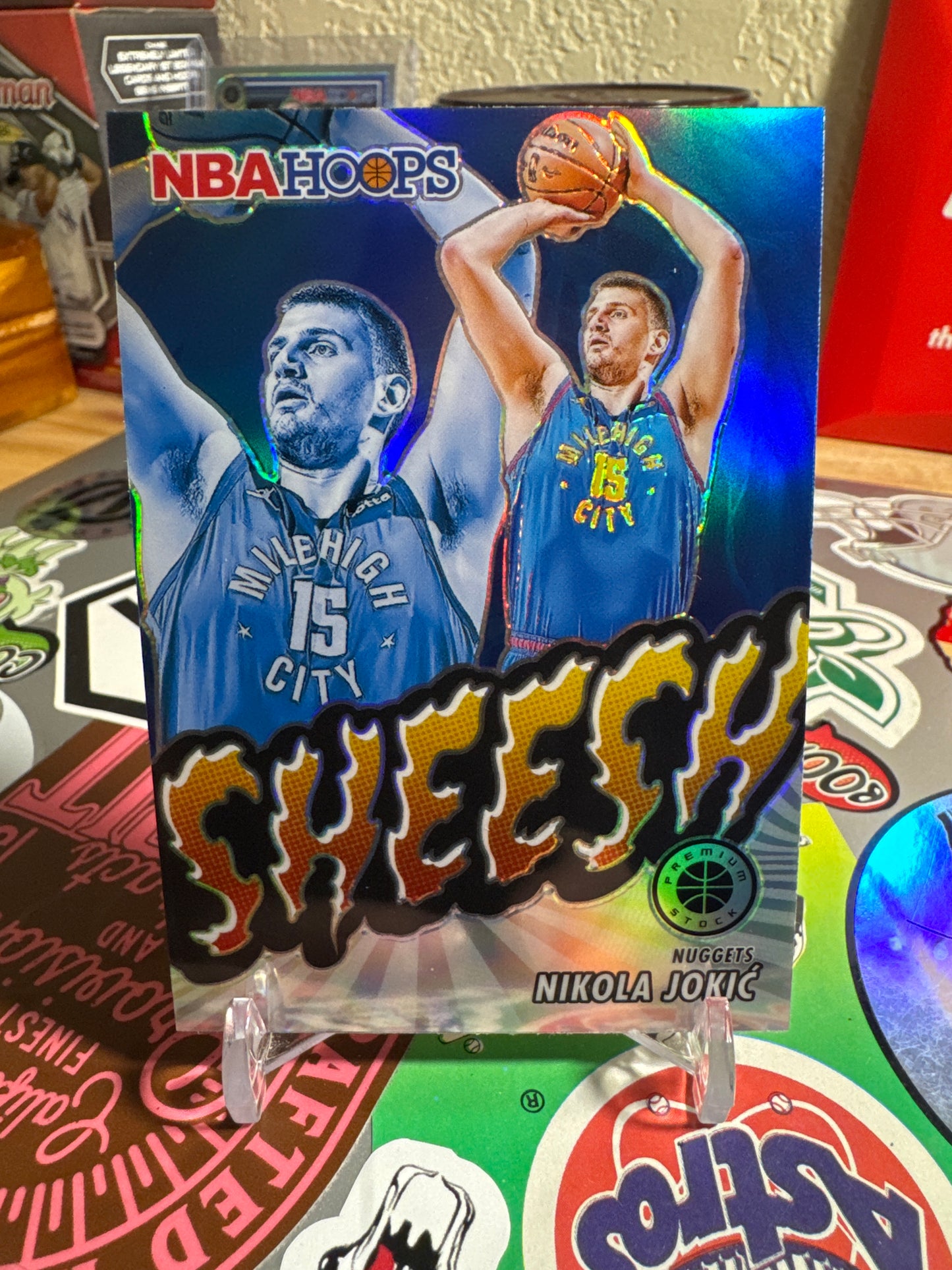 2023 Panini Hoops Premium Stock- SHEESH #10 Nikola Jokic- True Silver Parallel