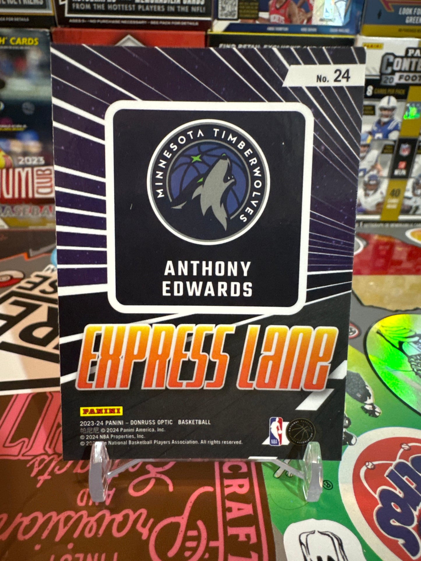 2023 Panini Donruss Optic Express lane #24 Anthony Edwards. (Ant Man)