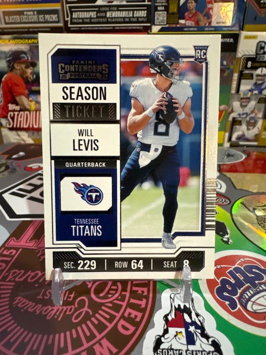 2023 Panini Contenders season ticket #97 Will Levis RC