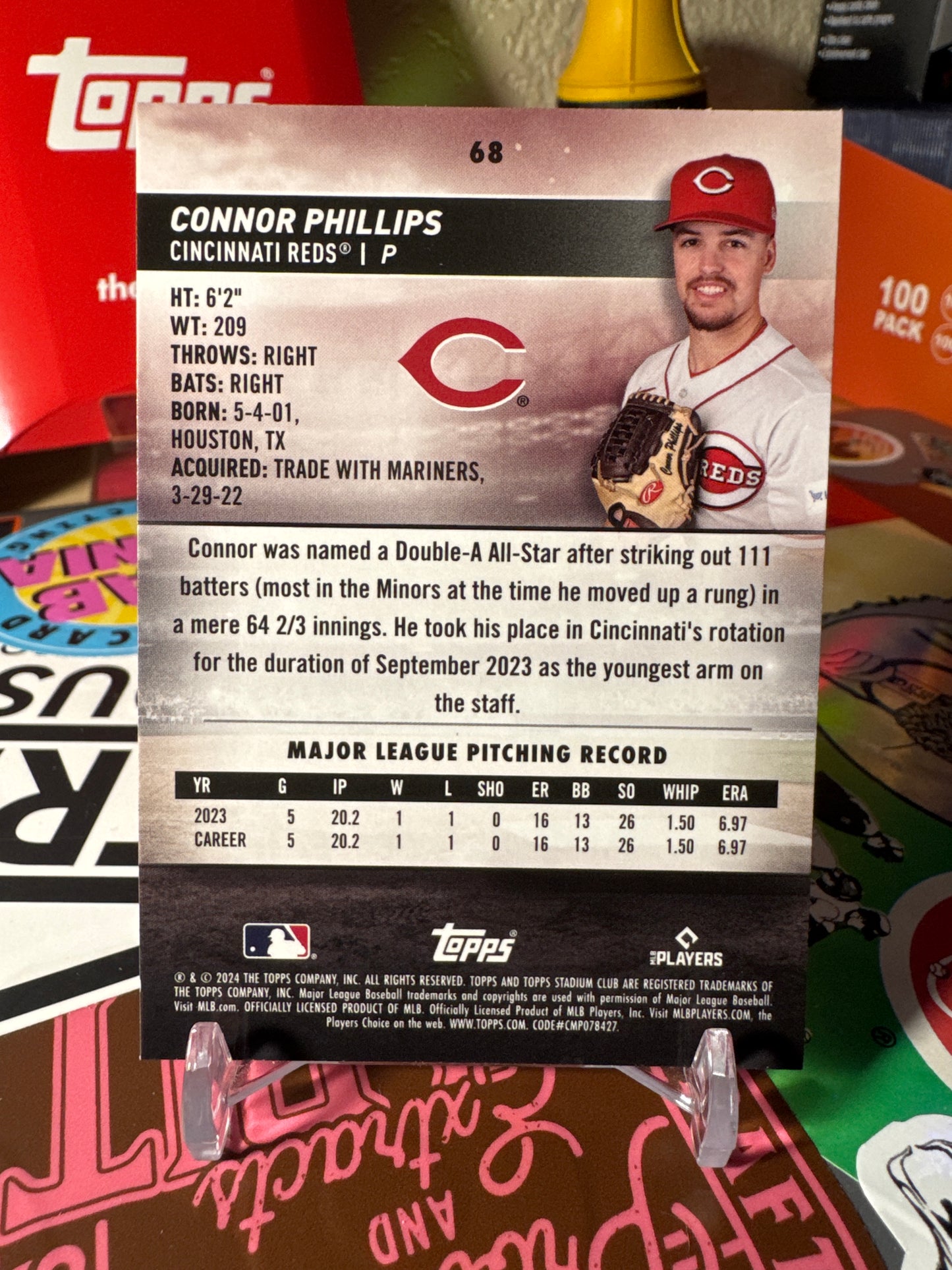 2024 Topps Stadium Club #68 Conner Phillips RC